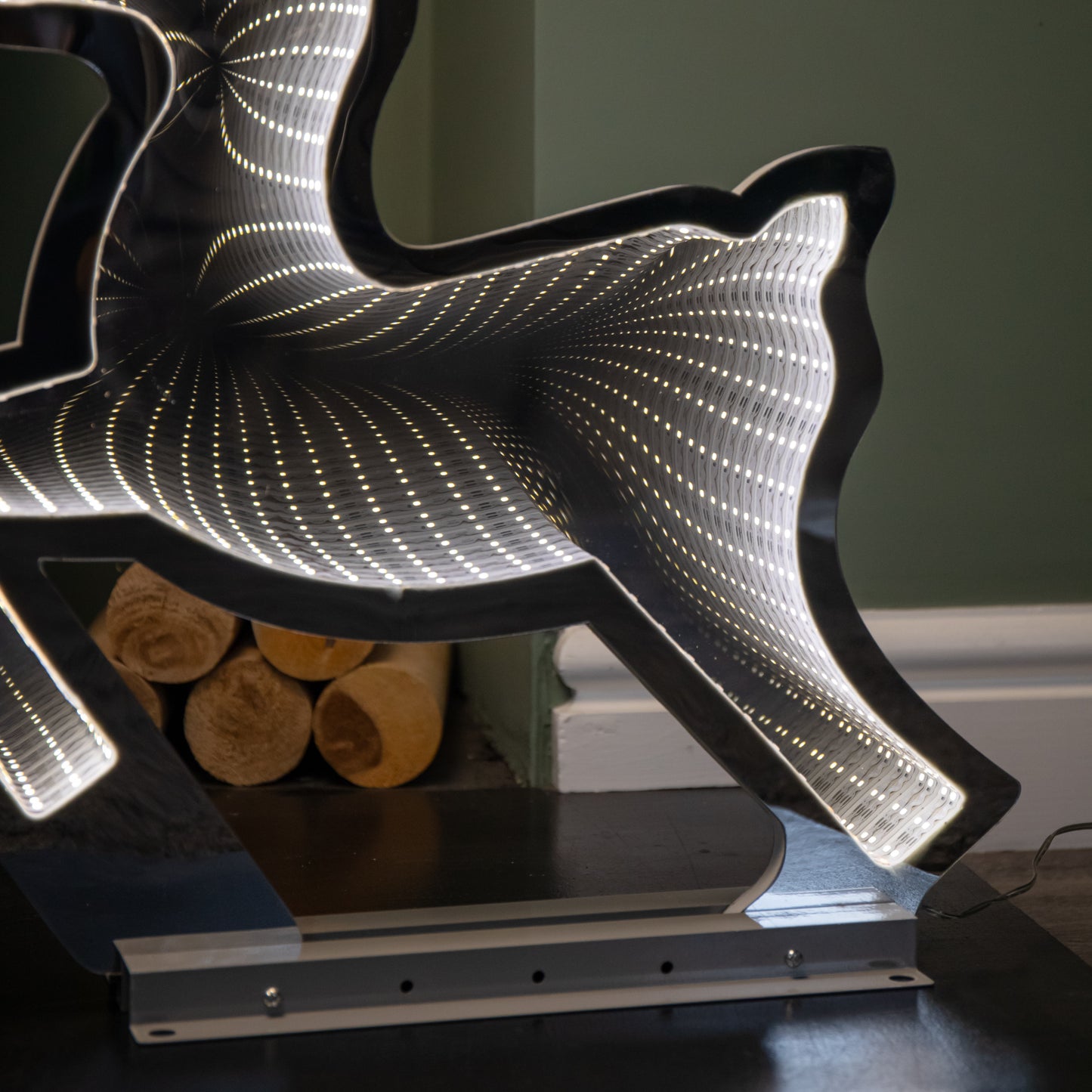 60cm LED Infinity Light Leaping Reindeer