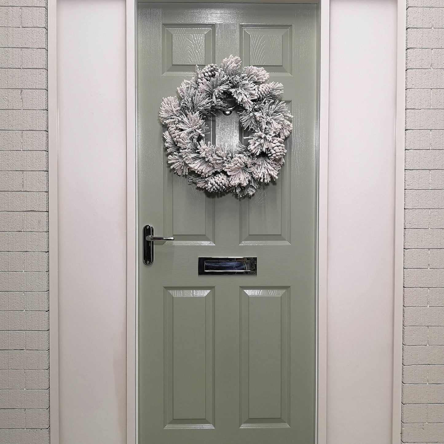 50cm Premier Christmas Snow Flocked Door Wreath