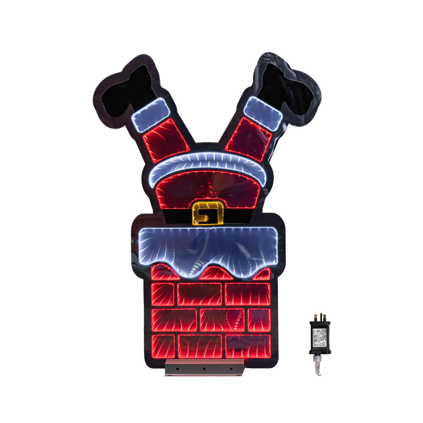 60cm Light up Santa's Leg in Chimney Christmas Infinity Decoration with LEDs