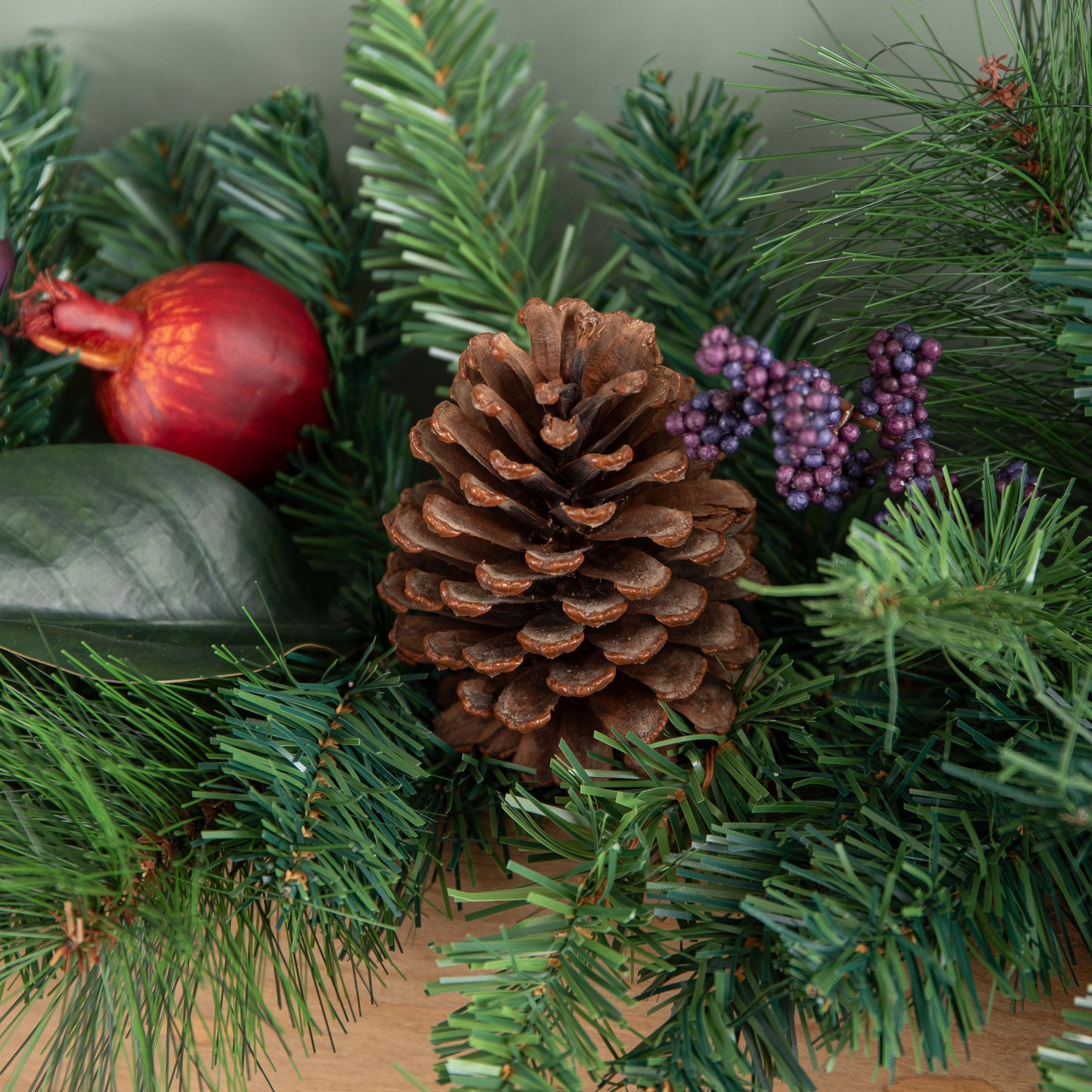 1.8m Festive Spice Christmas Garland with Pinecones and Faux Dried Fruit