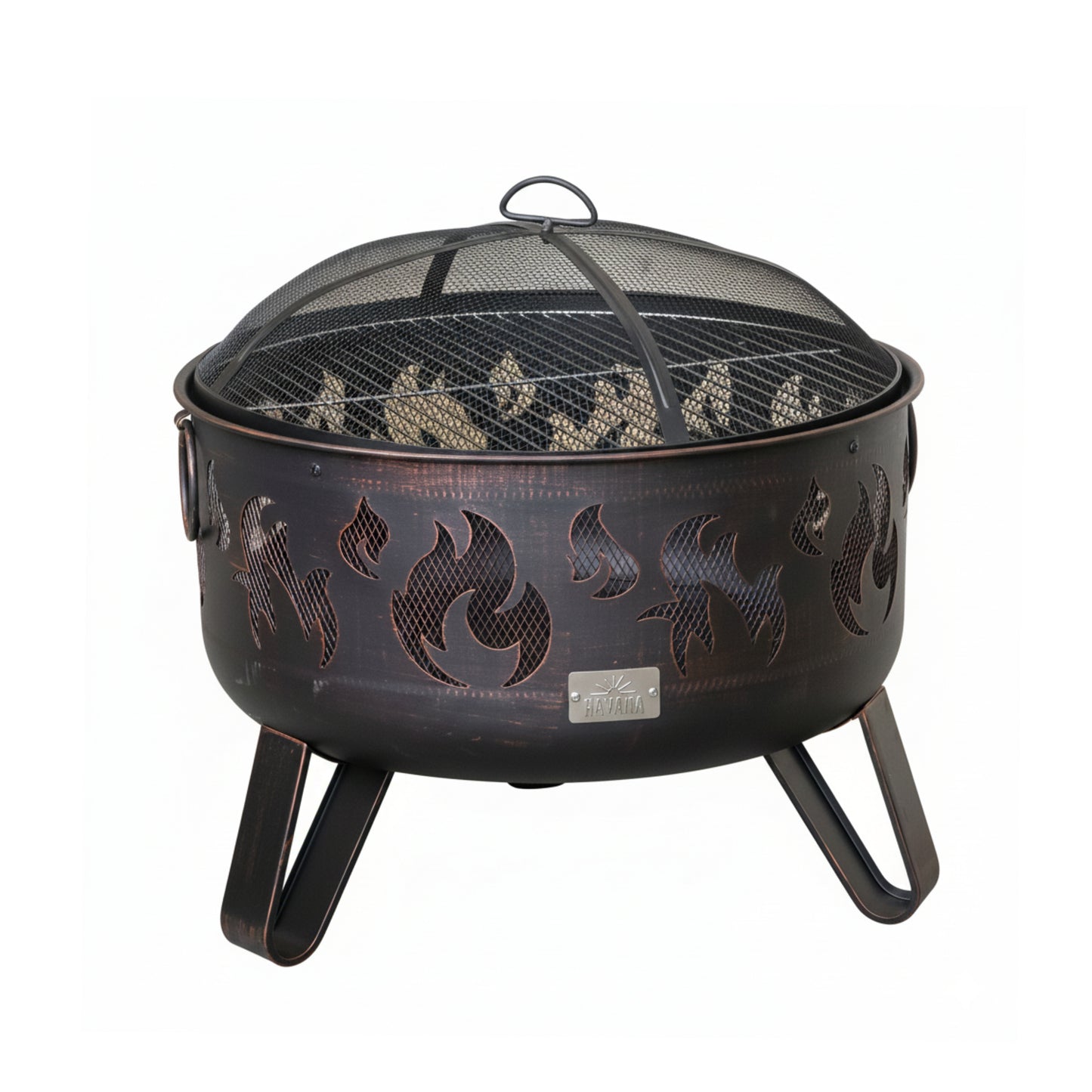 60cm Black Steel Fuego Deepbowl Outdoor Firepit