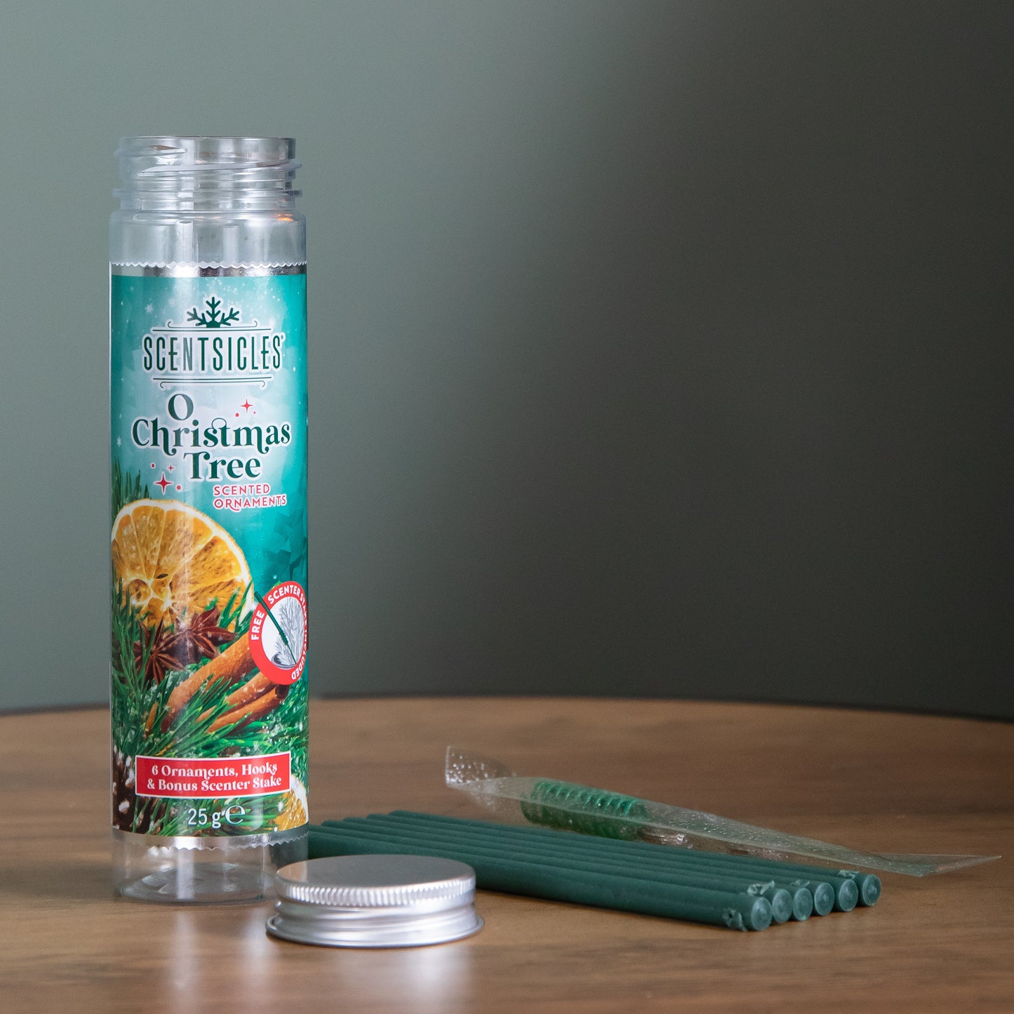 25g O Christmas Tree Scented Christmas Scentsicles with 6 Hanging Hooks