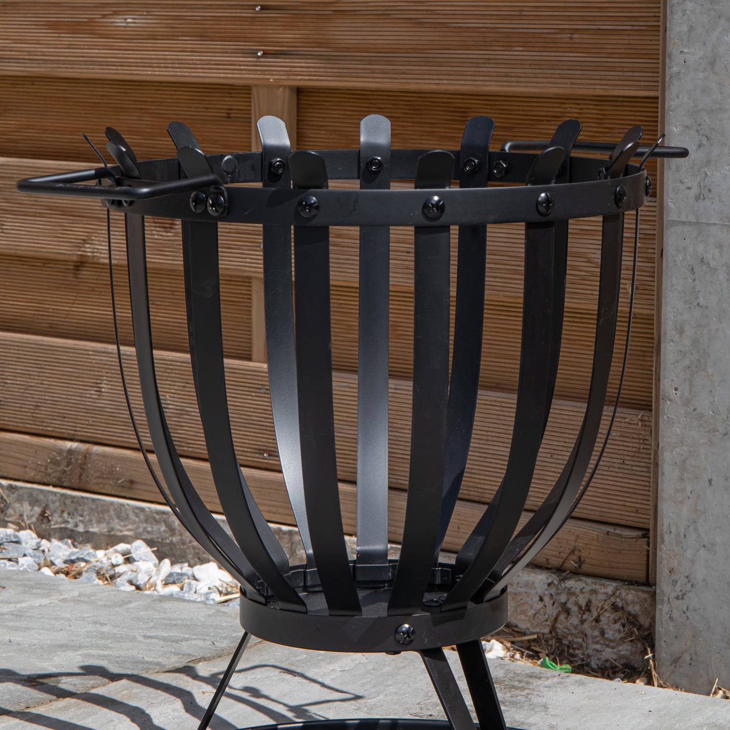 44cm Black Steel El Clasico Outdoor Garden Firebasket