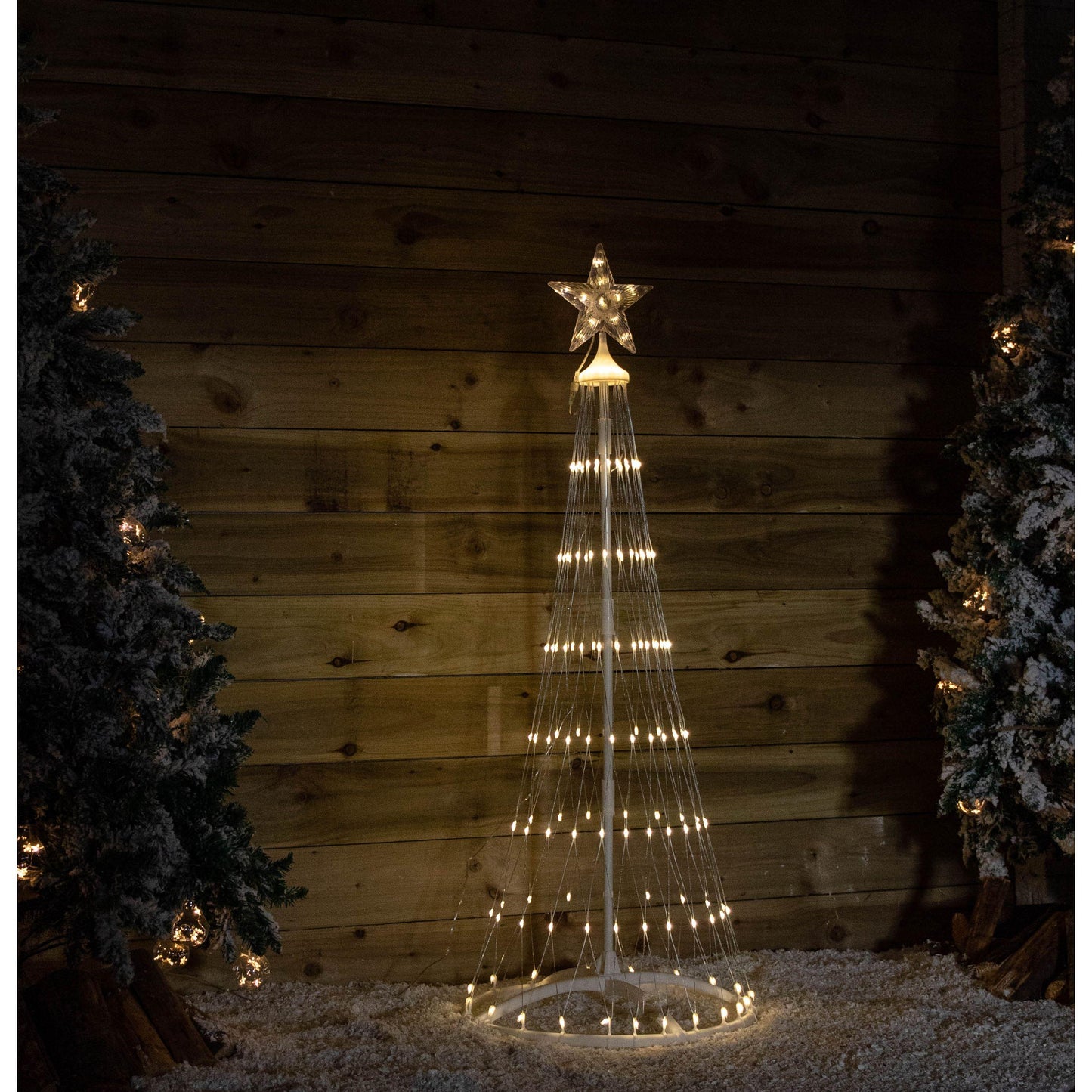 Factory Seconds: 1.35m Light up Christmas Cone Tree with 160 Warm White LEDs and Timer Function