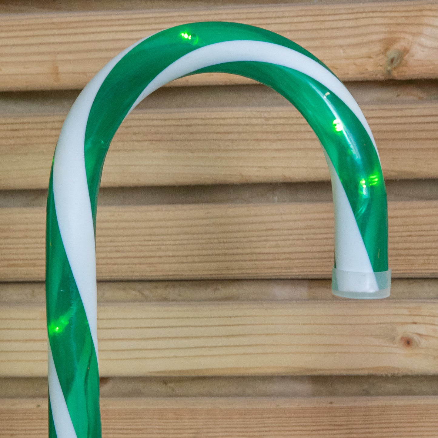 Set of 4 Battery Operated Light up Multi-Coloured Candy Cane Christmas Path Lights