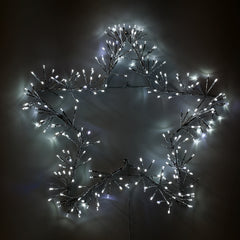 60cm Premier Twinkling LED Silver Star Silhouette Christmas Decoration in Cool White