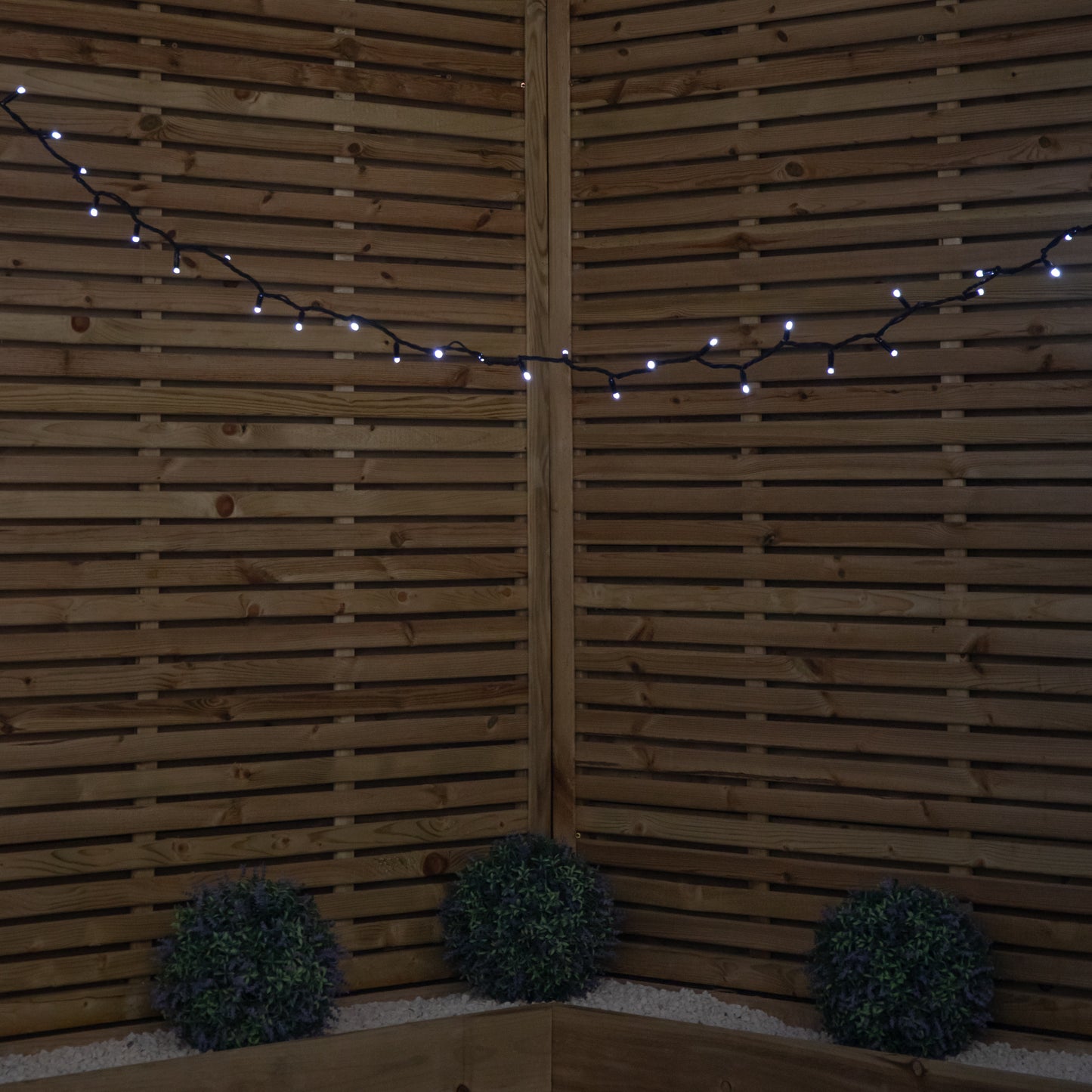 24m Set of 300 Connectable String Lights with White LEDs