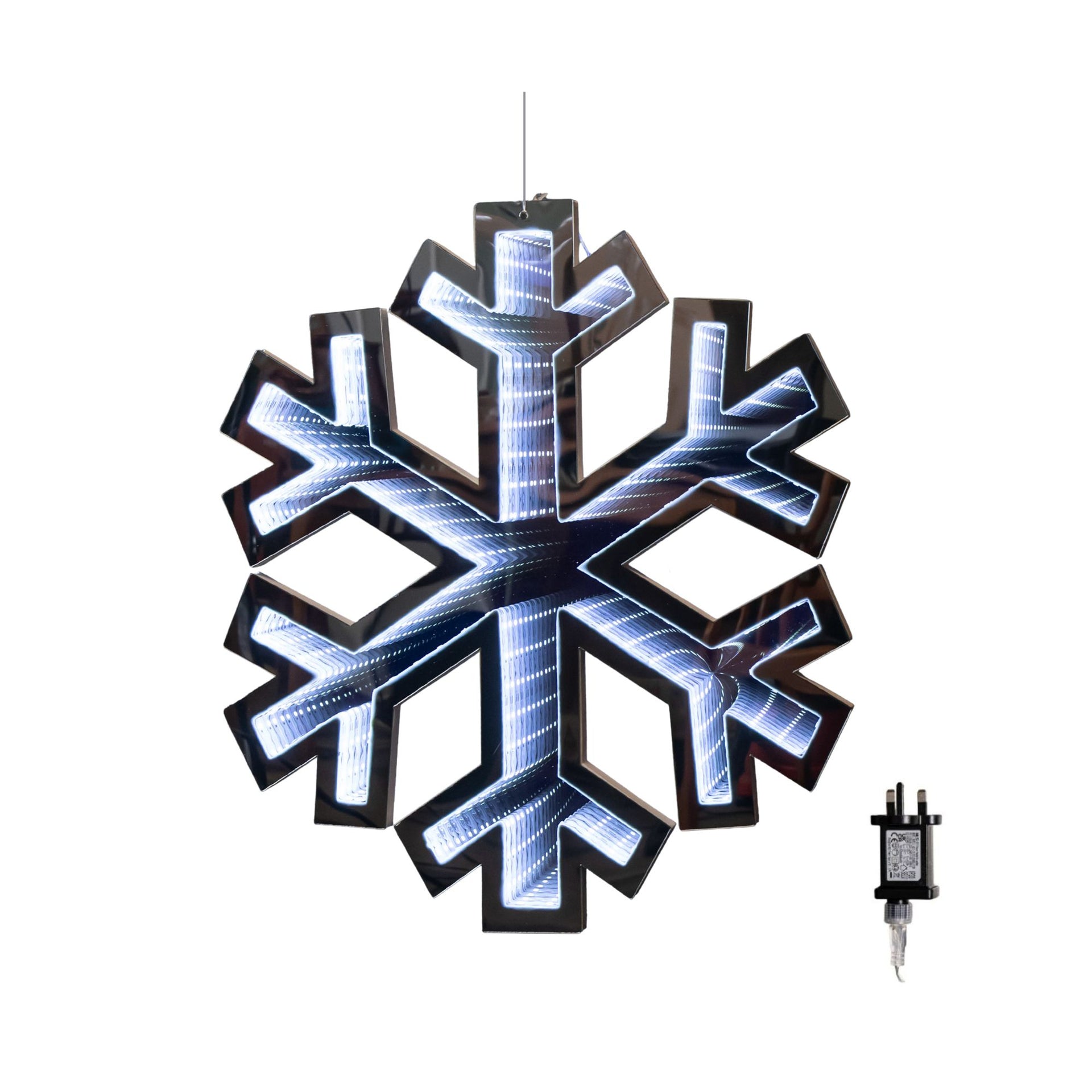 Infinity Led Snowflake 40cm LED Infinity Light Hanging Snowflake– Cheaper Online