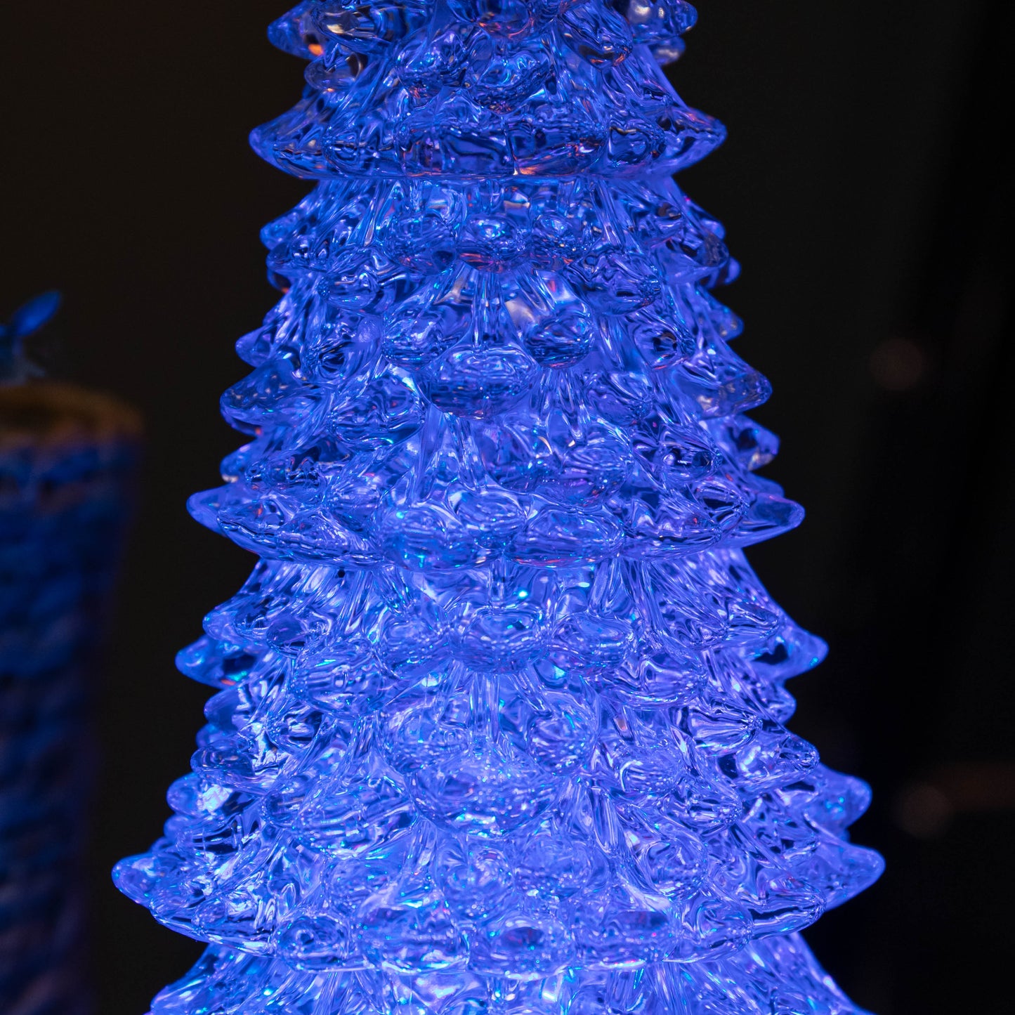 Factory Seconds: 32cm Dual Power LED Christmas Glitter Water Spinner Colour Changing Tree