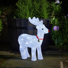 35cm Battery Operated LED Light up Acrylic Christmas Rudolph Decoration