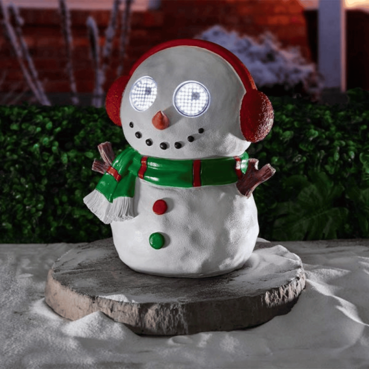 25cm Battery Operated Outdoor Blinkin' Frosty Snowman Christmas with White LEDs & Timer Function