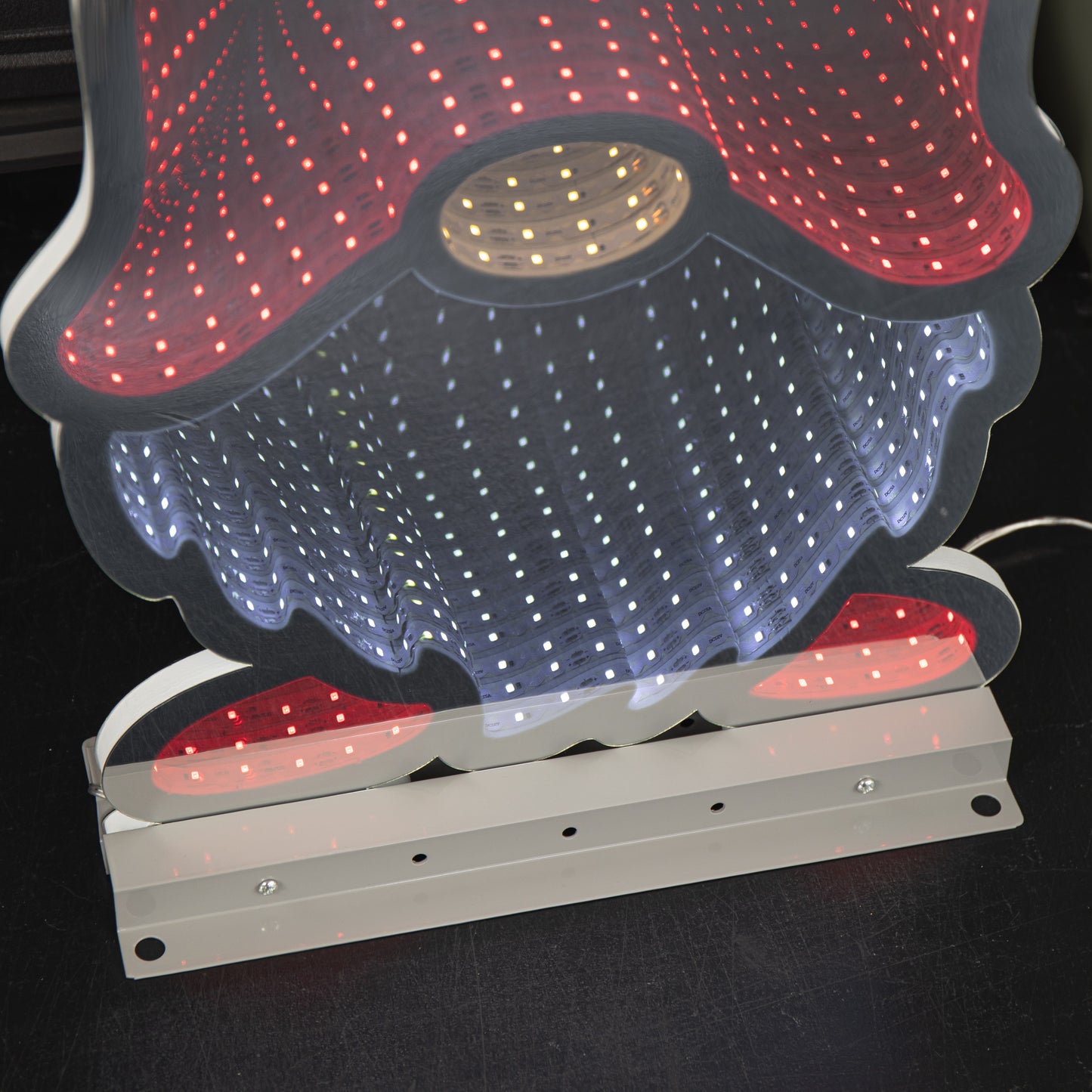 60cm Light up Christmas Gonk in Red Hat Infinity Decoration with LEDs