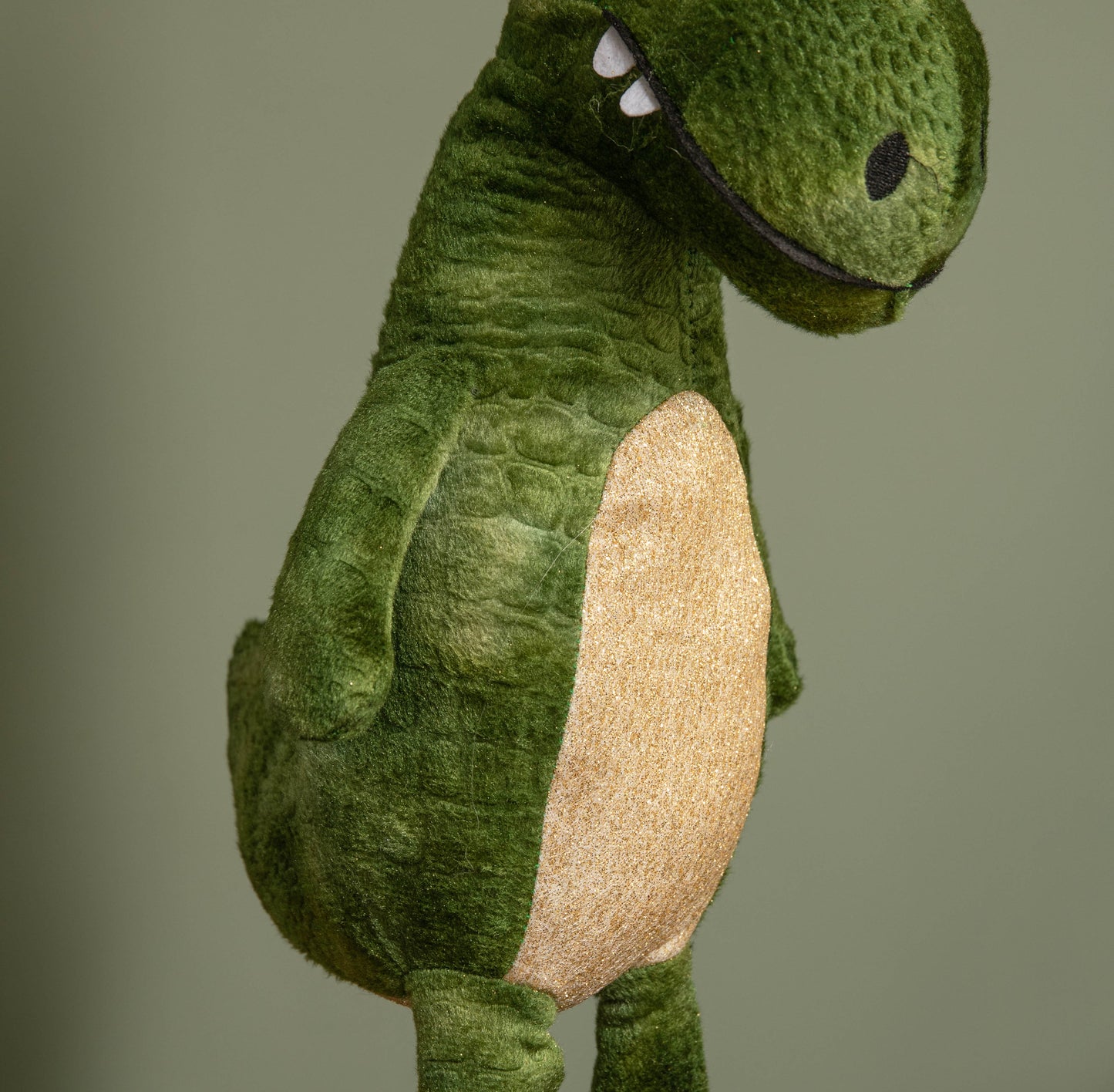 60cm Green Standing Christmas Dinosaur with Santa Hat