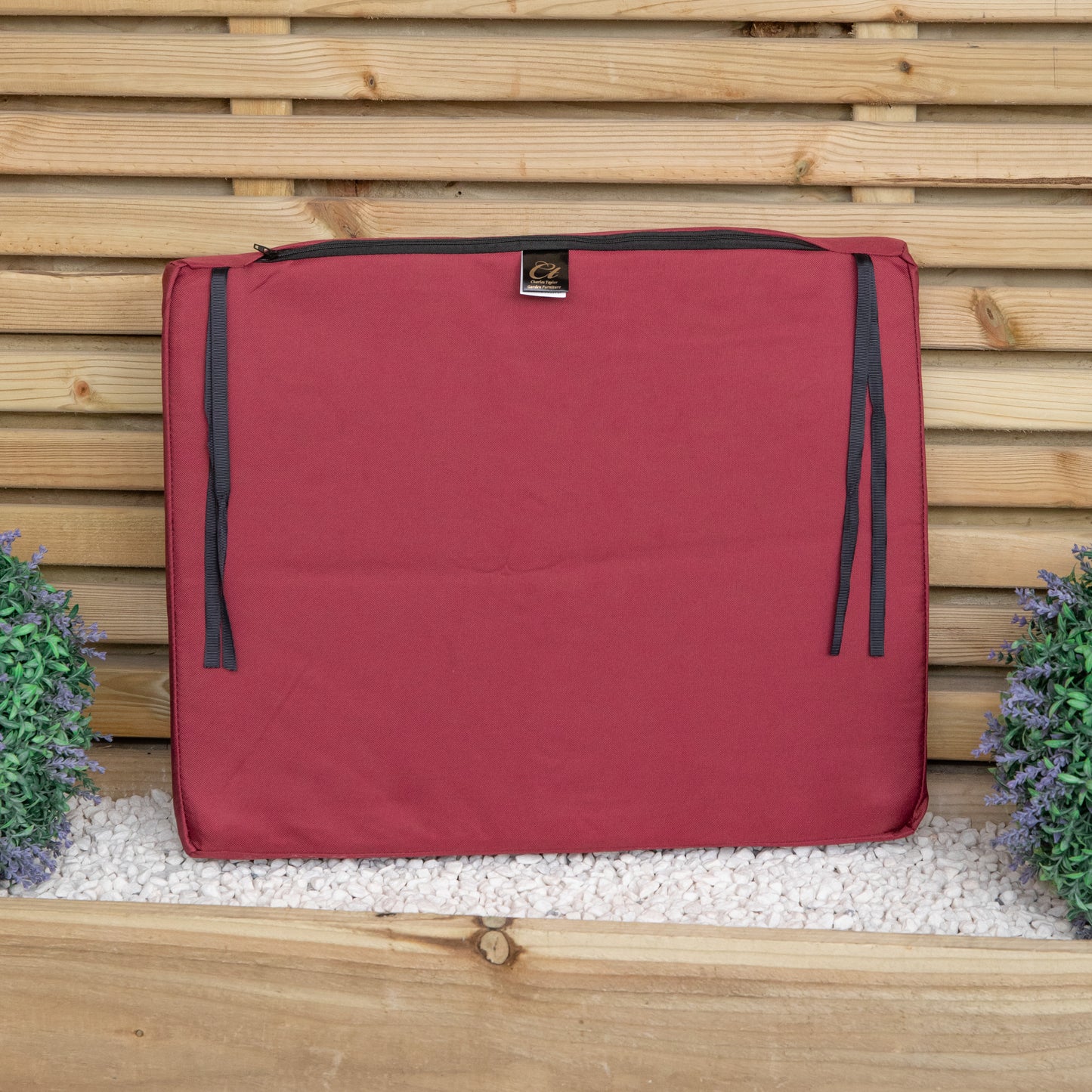 52 x 41cm Cushion Base for Single Wooden Garden Chair in Burgundy