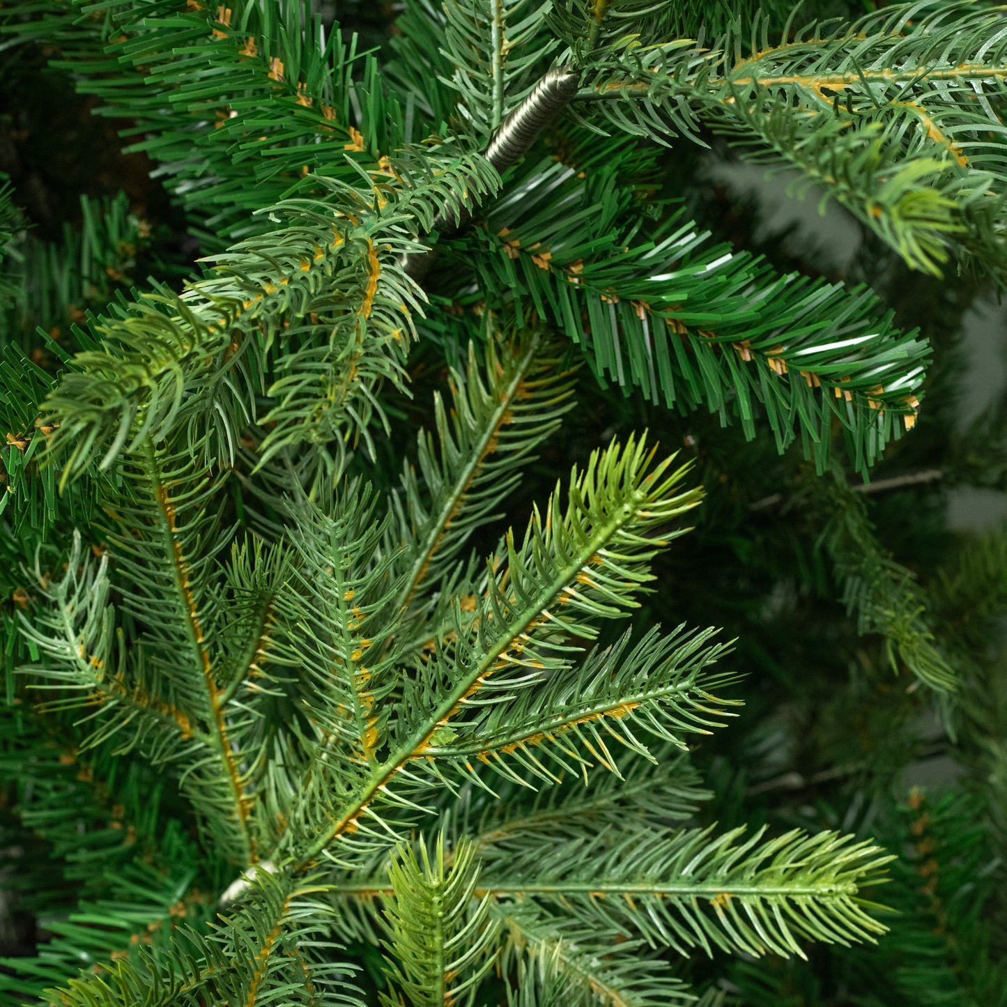 8ft (2.4m) Real Look Green Grandis Fir Christmas Tree with Metal Stand