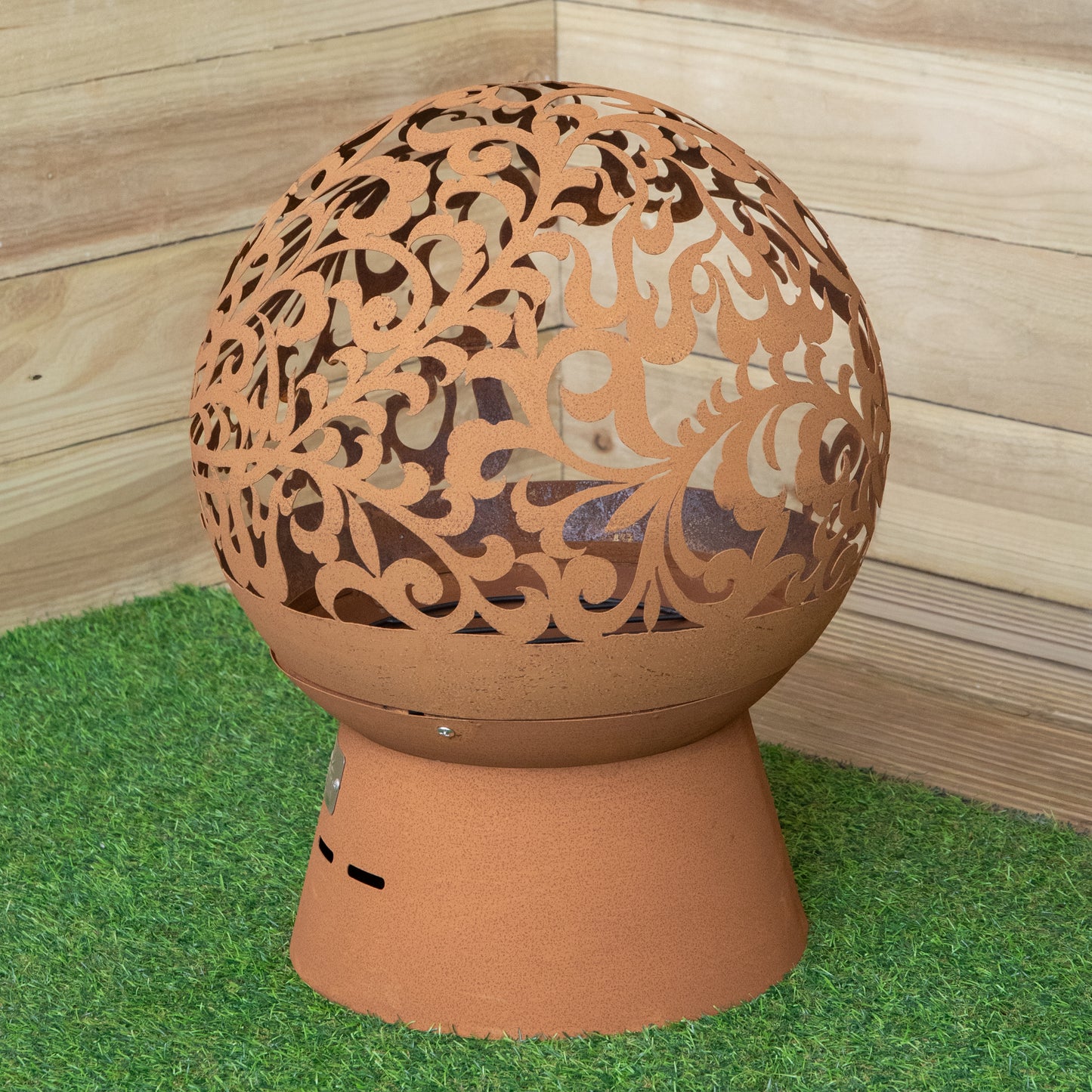 57cm Steel Helios Fireglobe Outdoor Garden Fire Pit