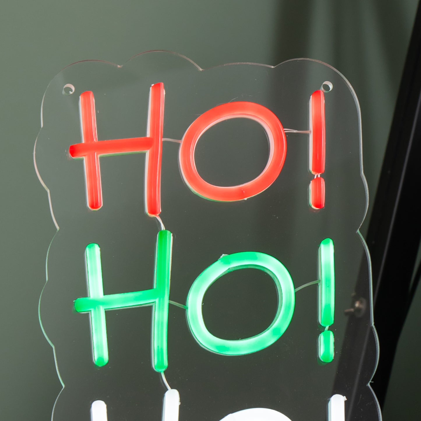 29cm Light up Hanging or Freestanding Christmas Ho Ho Ho Neon Sign