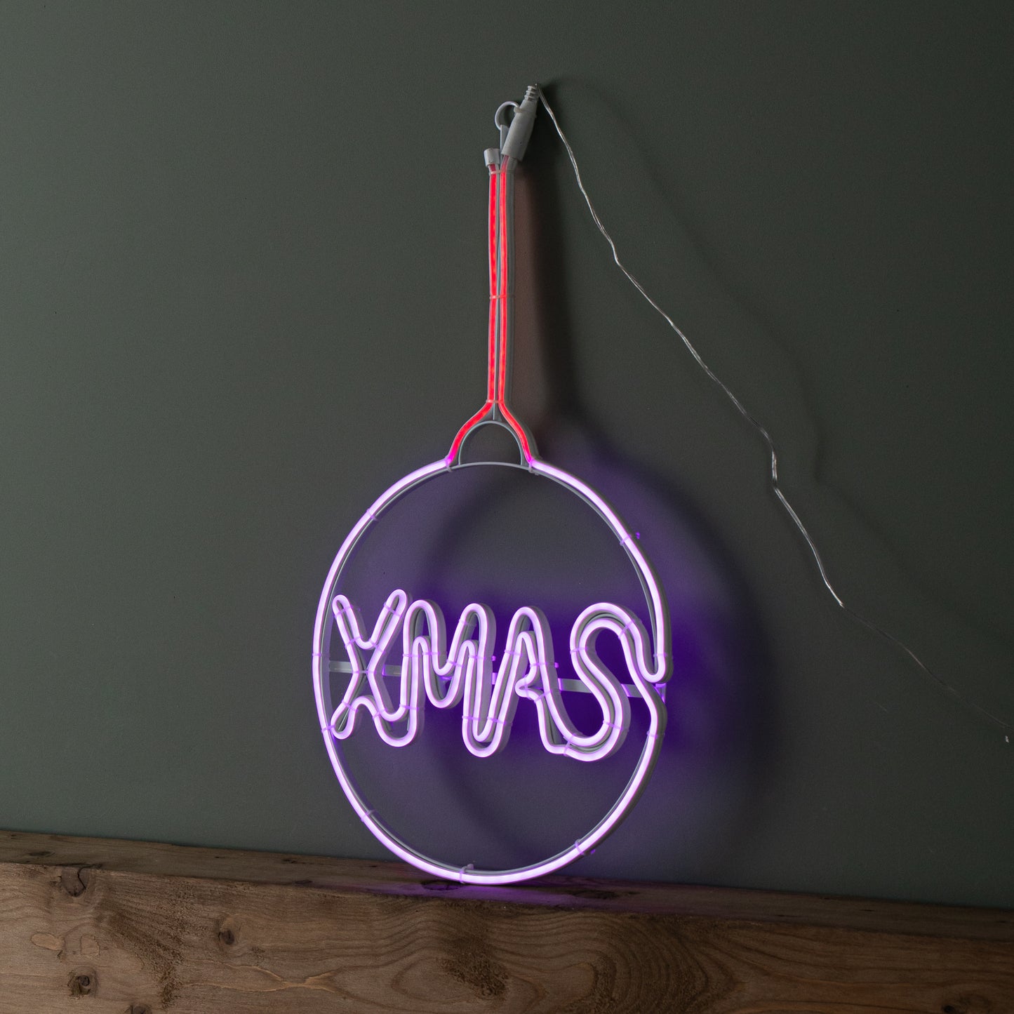 51cm x 30cm Light up Neon Flex Christmas Bauble with Multi-Coloured LEDs