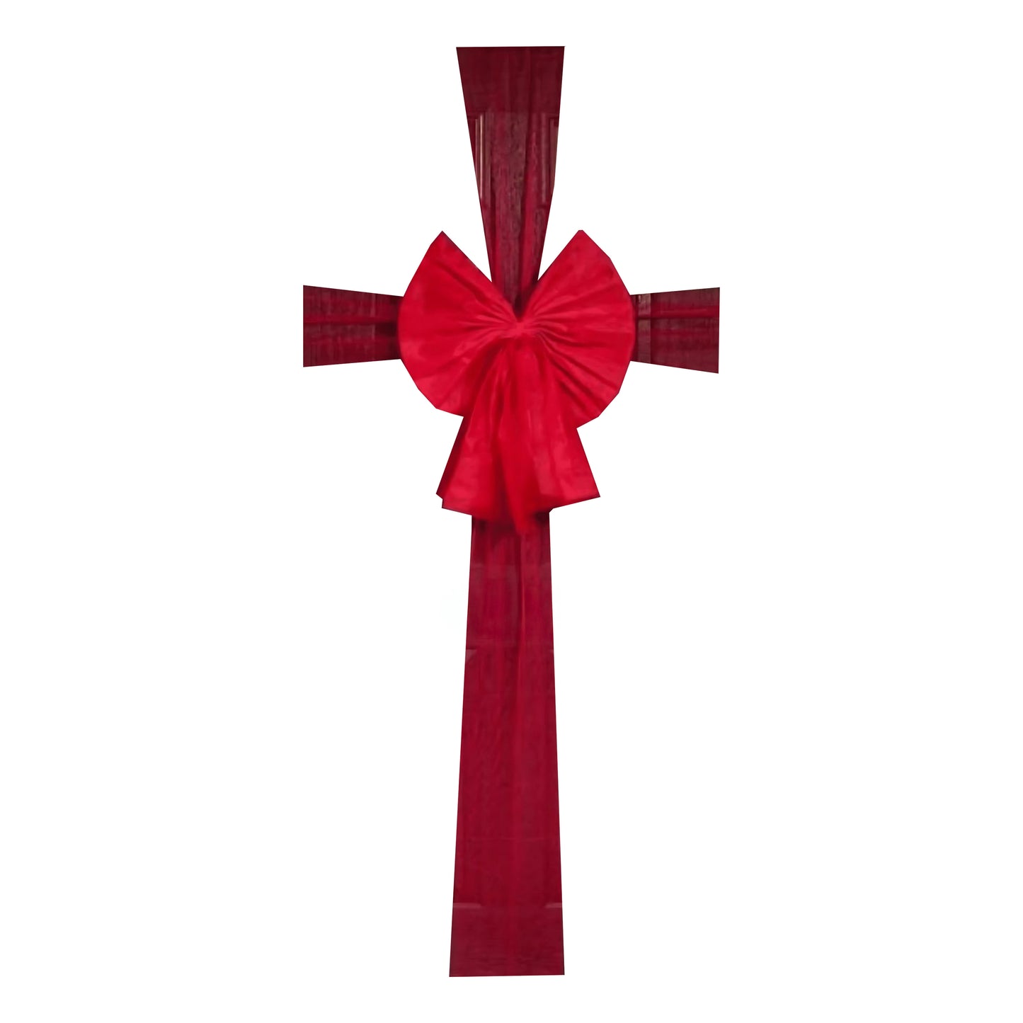Factory Seconds: 49 x 52cm Large Red Christmas Front Door Bow Decoration