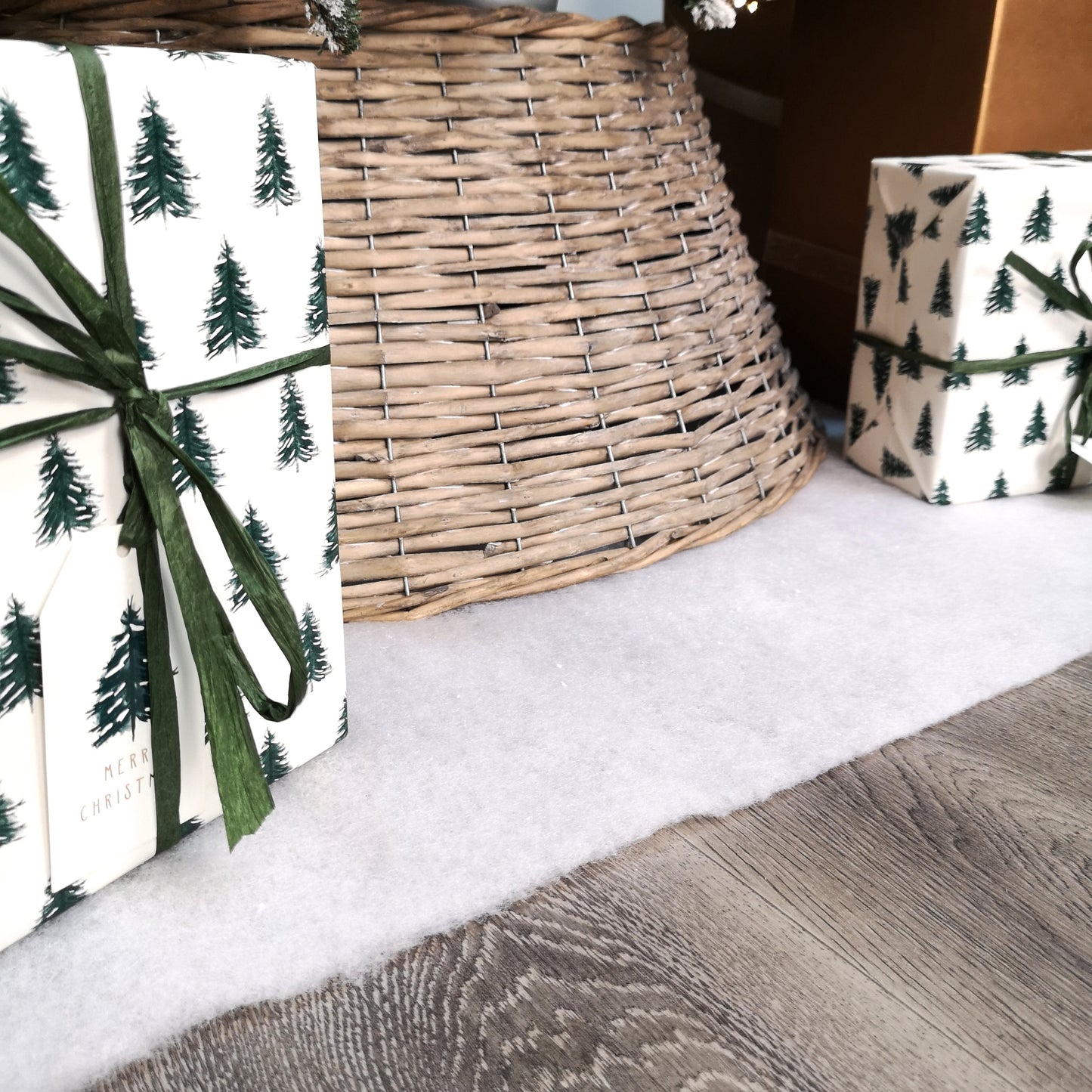 13.5m (44ft) x 90cm Soft White Artificial Fake Snow Blanket Christmas Decoration