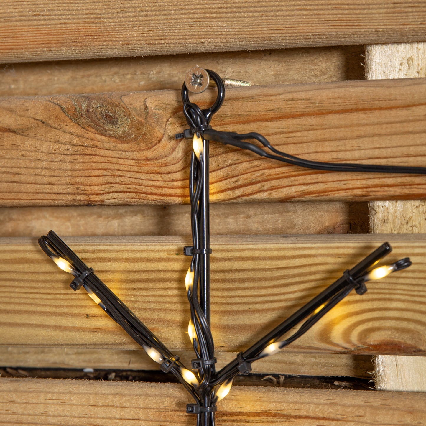 61cm Light up Twinkling Christmas Snowflake with 196 Warm White LEDs