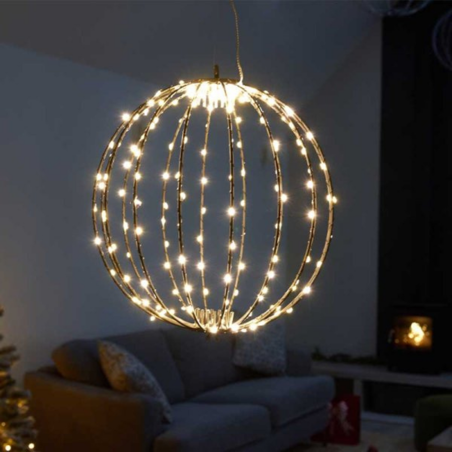 30cm Light up Christmas Twinkle Orb with 192 Warm White LEDs