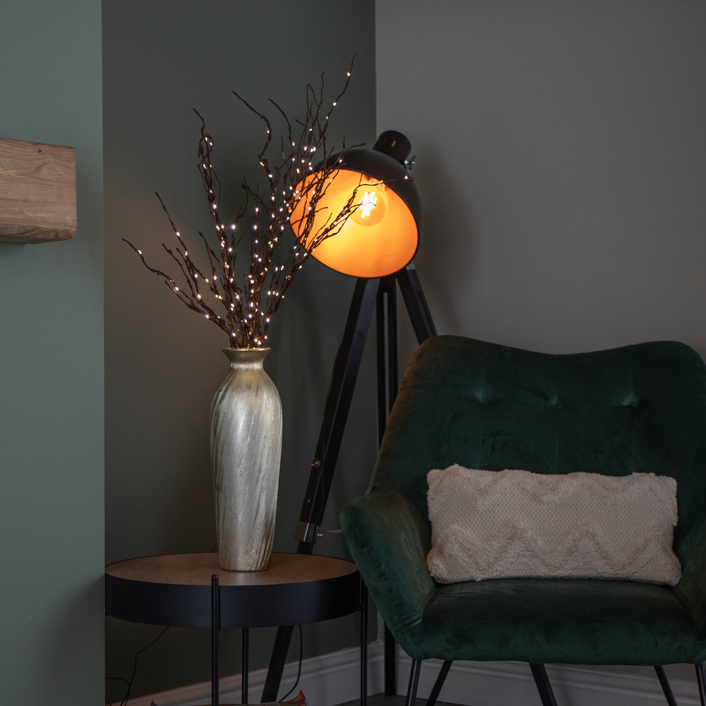 90cm Set of 3 Light up Christmas Twigs with 210 Warm White LEDs (Twigs only)