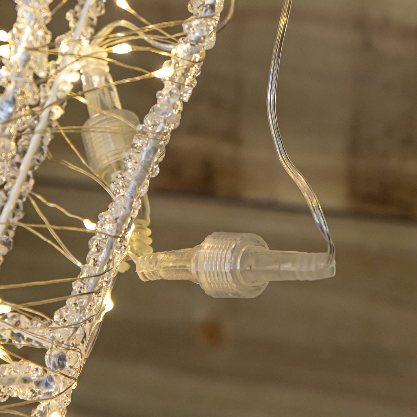 1.24m Light up Acrylic Christmas Deer Decoration with Red Bow and 880 Warm White LEDs