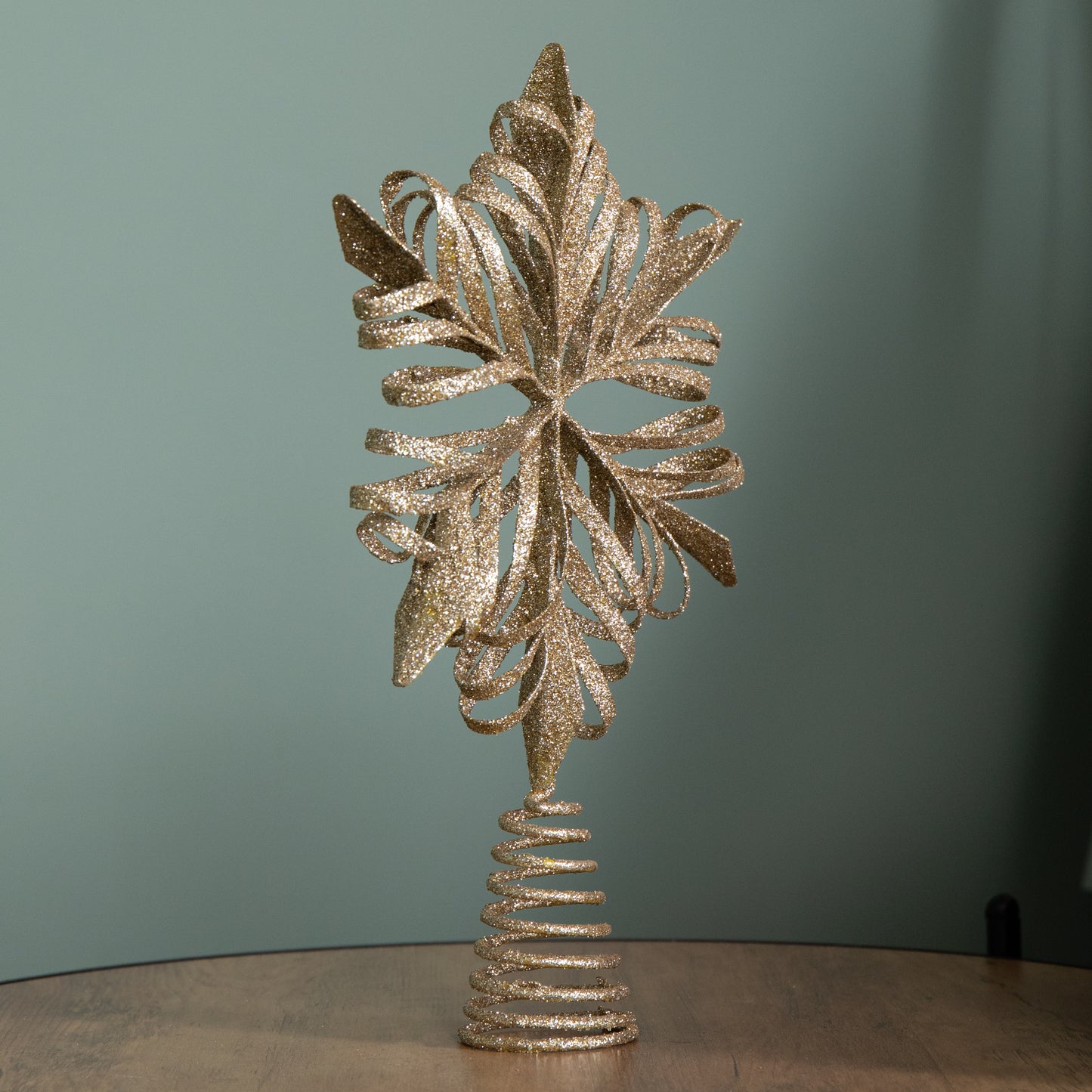 29cm Antique Gold Snowflake Christmas Tree Topper