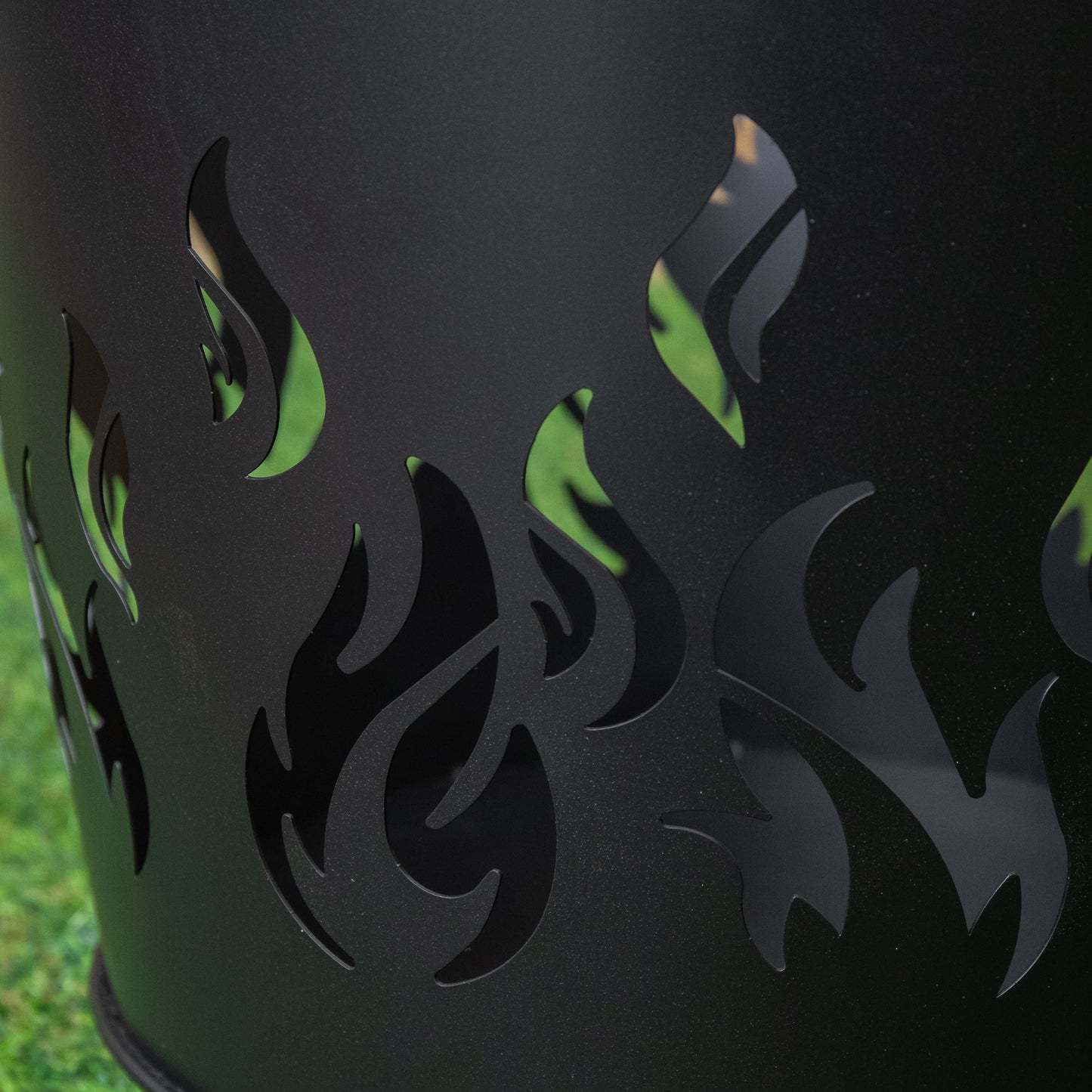 32cm Black Steel Fuego Outdoor Garden Firebasket