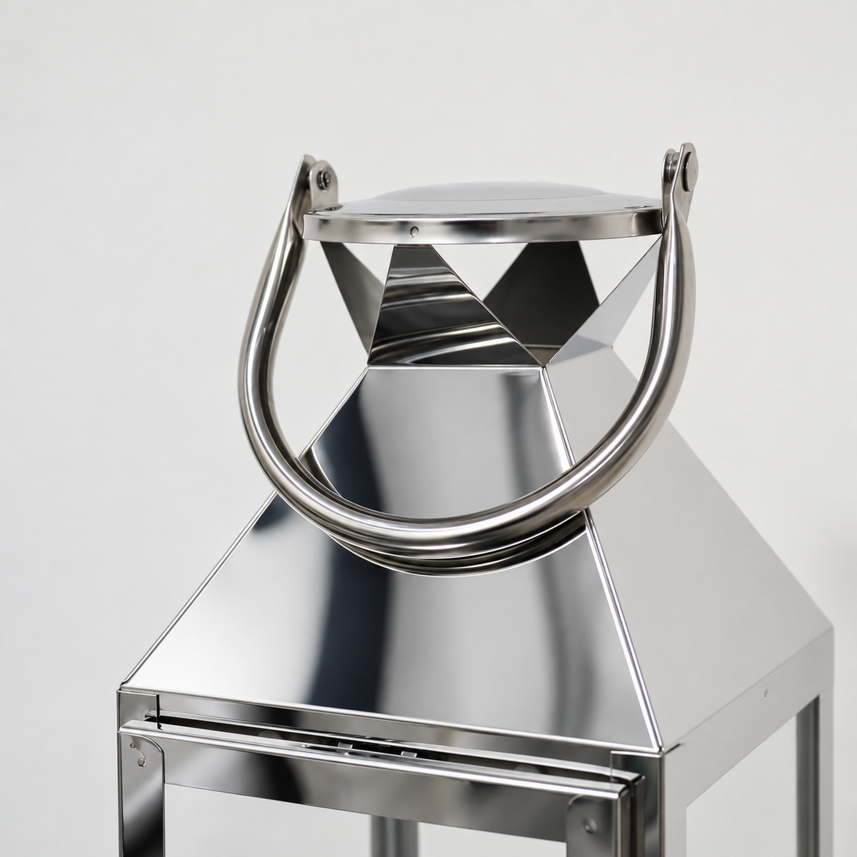 40 x 15cm Large Stainless Steel Candle Lantern Holder