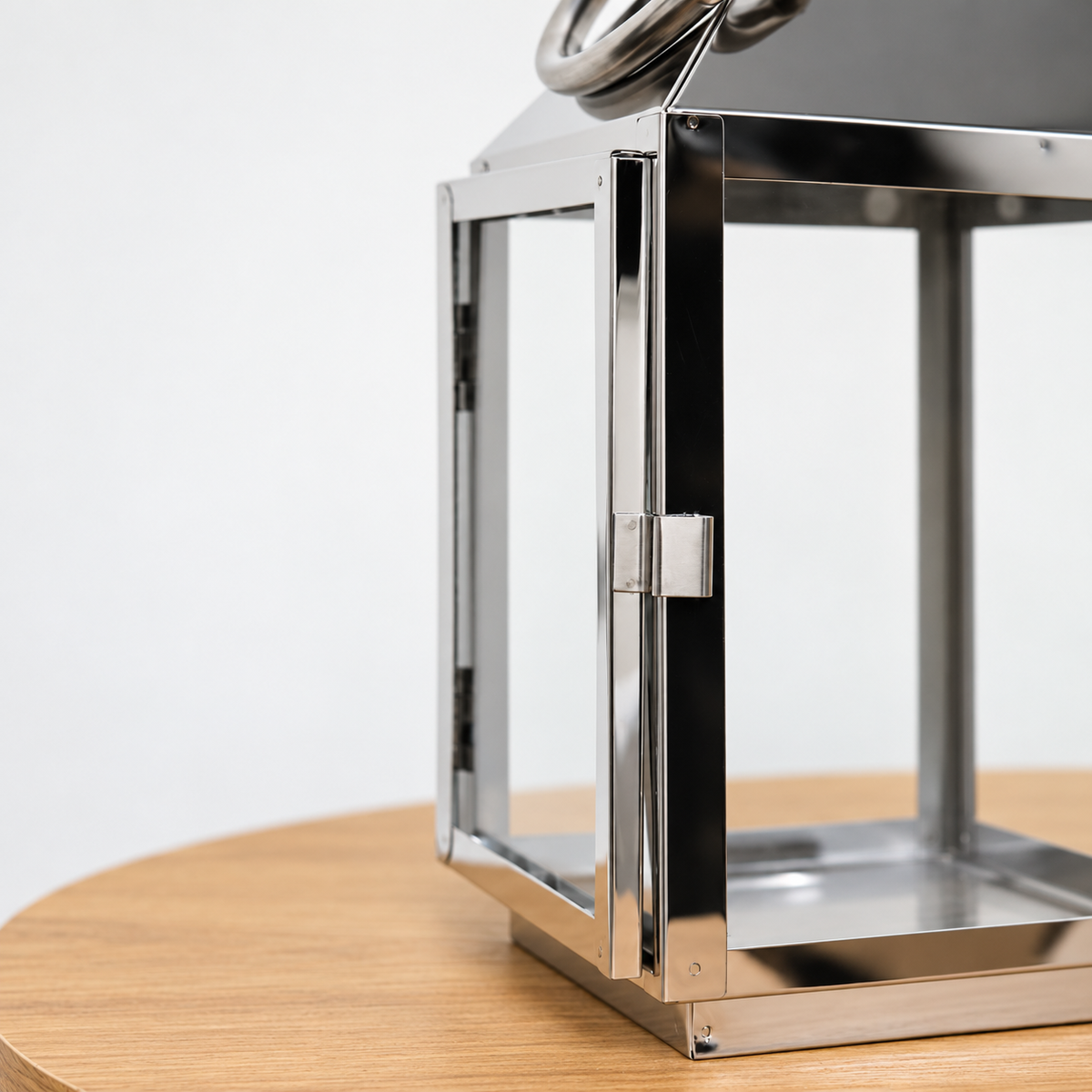 27 x 11cm Medium Stainless Steel Candle Lantern Holder