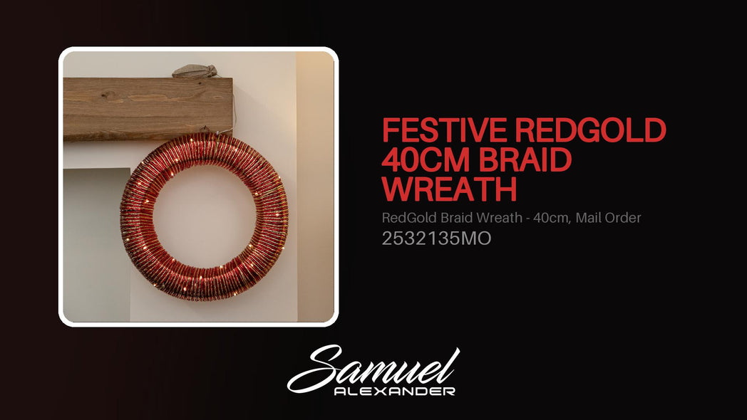 40cm Light Up Christmas Wreath with Warm White LEDs