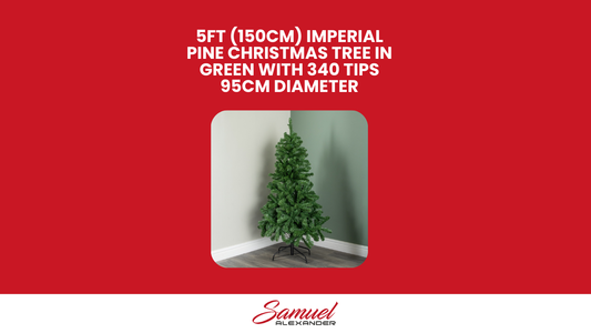 5ft (150cm) Imperial Pine Christmas Tree in Green with 340 tips 95cm Diameter