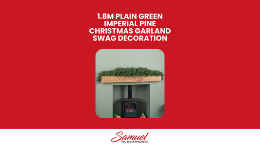 1.8m Plain Green Imperial Pine Indoor Christmas Swag Garland Decoration