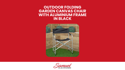 Aluminium & Canvas Directors Garden / Camping Chair - Black