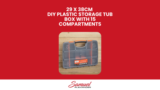 Blackspur 15 Compartments 27cm x 38cm Storage Box for Crafts / Screws etc
