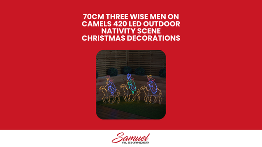 70cm Three Wise Men On Camels 420 LED Outdoor Nativity Scene Christmas Decorations