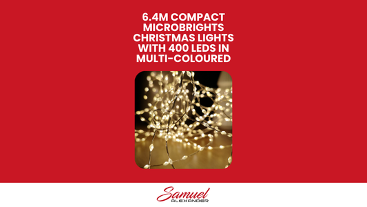 6.4m Compact MicroBrights Christmas Lights with 400 LEDs in Multi-coloured