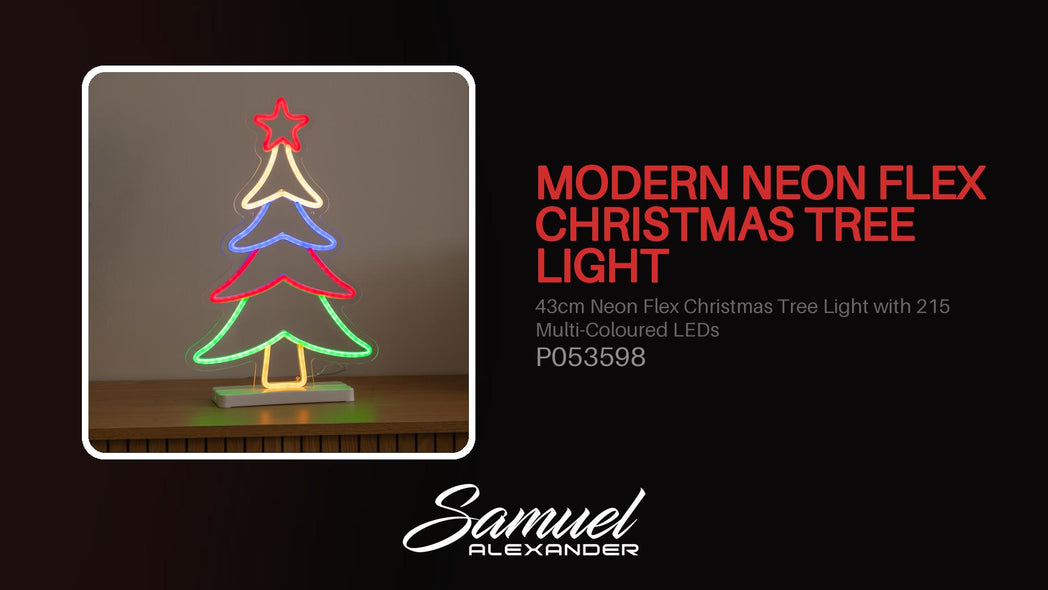 43cm Neon Flex Christmas Tree Light with 215 Multi-Coloured LEDs