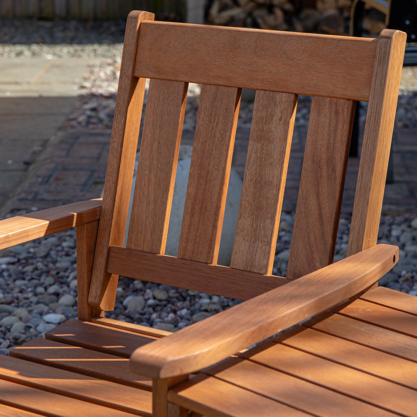 2 Person Wooden Garden Bench Love Seat & Table Garden Furniture