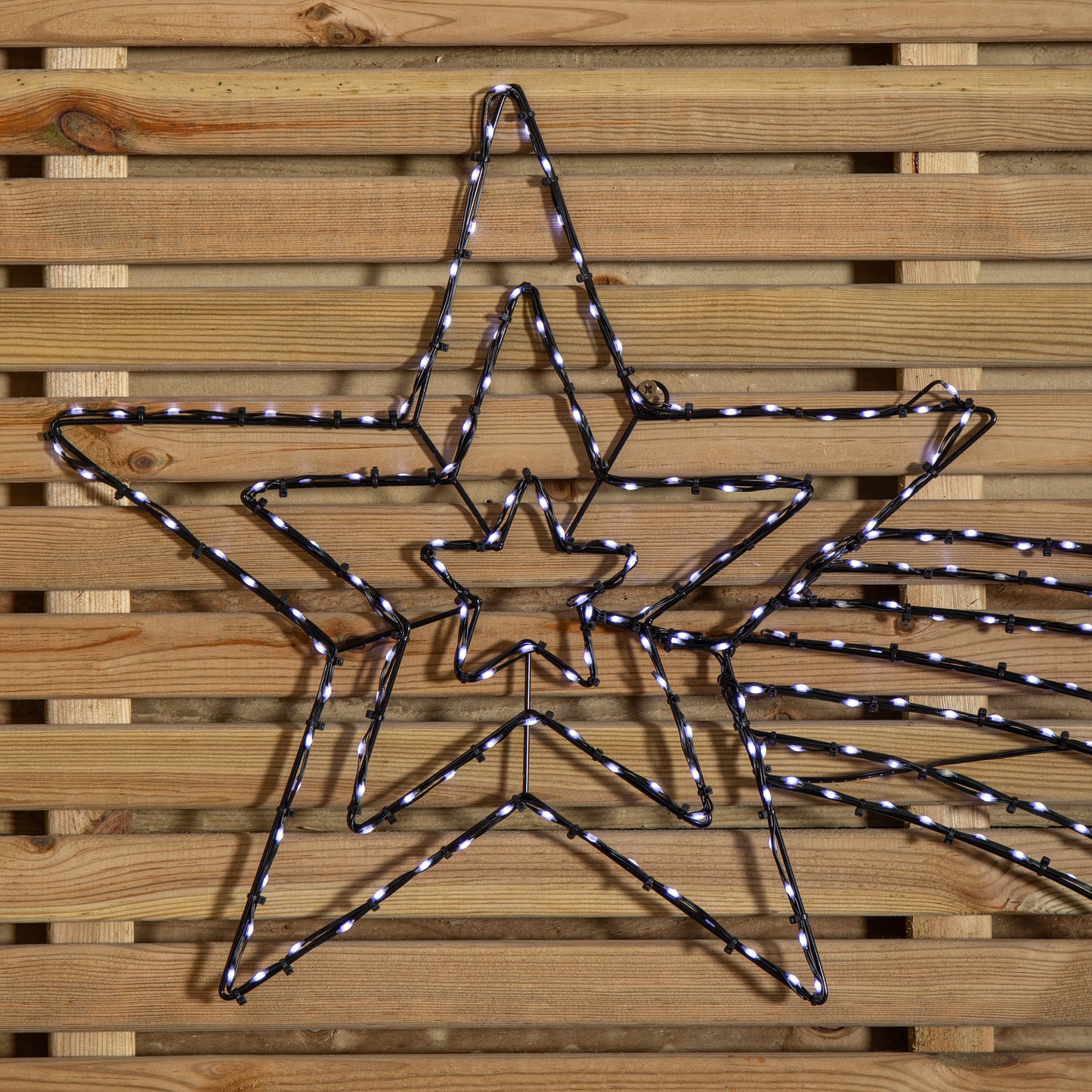 49cm x 1.19m Light up Christmas Shooting Star with 373 Twinkling White LEDs