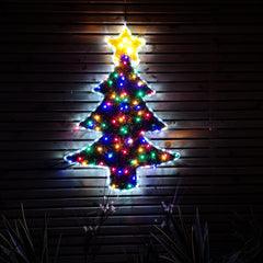 1m Multi-Coloured LED Indoor Outdoor Hanging Green Garland Tree Light Christmas Decoration