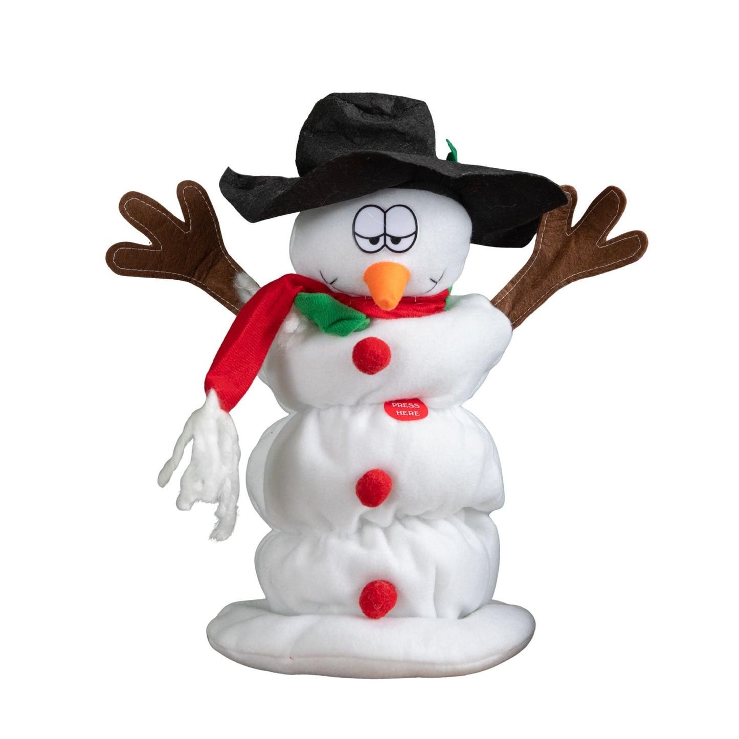 35cm Singing & Dancing Animated Sherbert Snowman Christmas Decoration