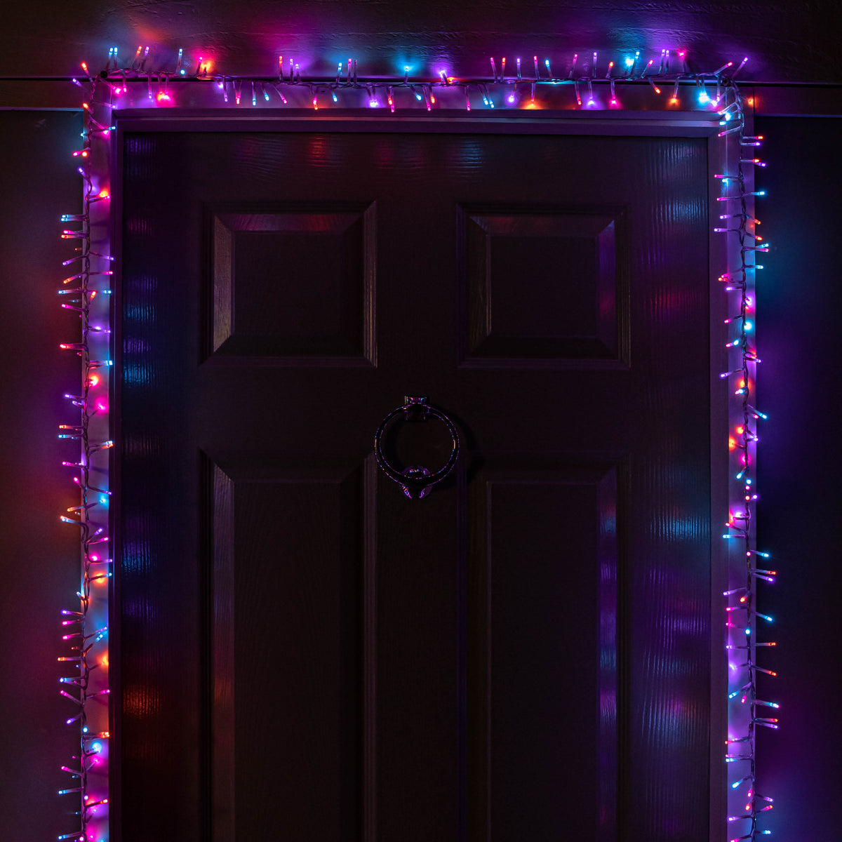 5.5m 440 LED SupaBrights Door Christmas String Lights with Timer in Rainbow