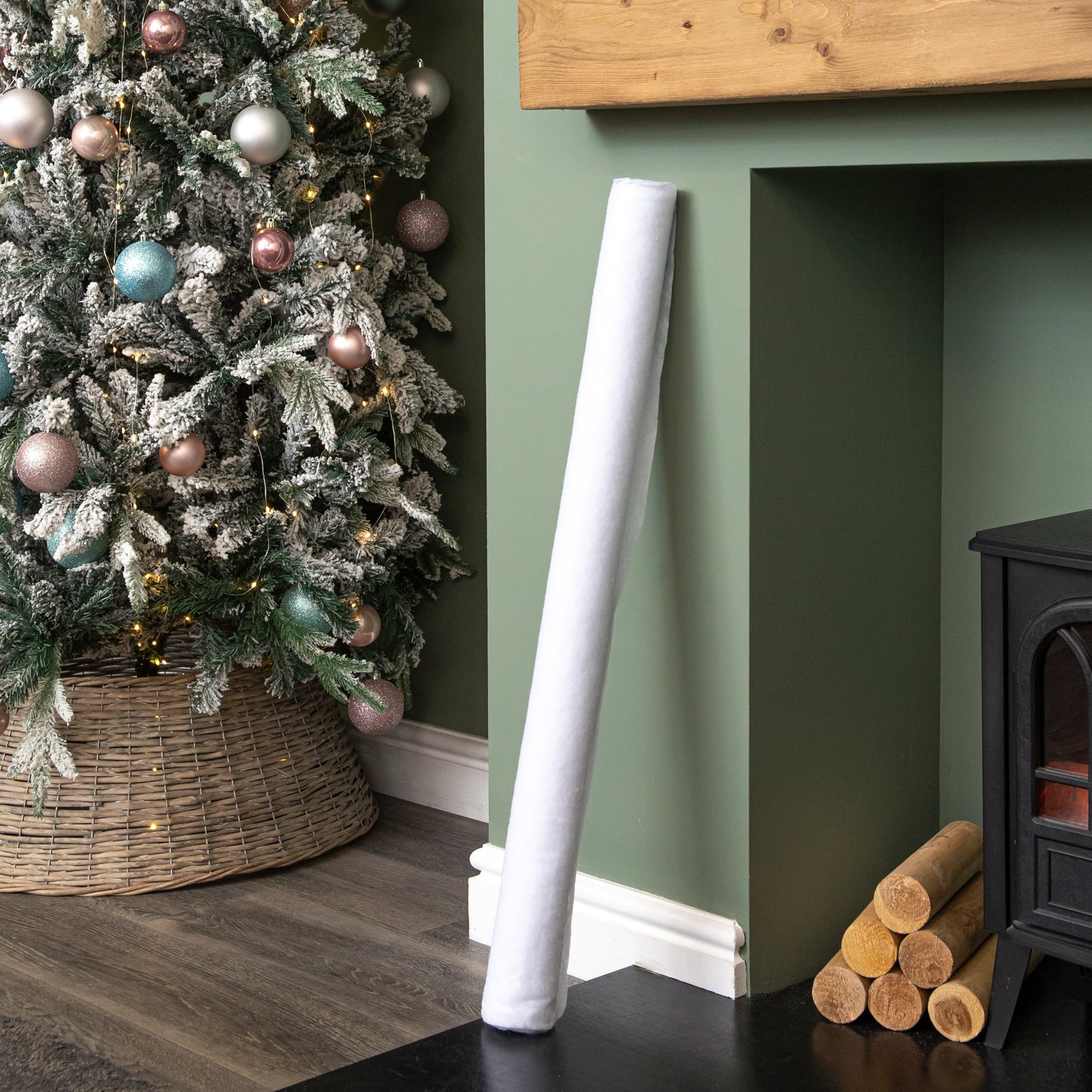 2.4m x 90cm Soft White Artificial Fake Snow Blanket Christmas Decoration