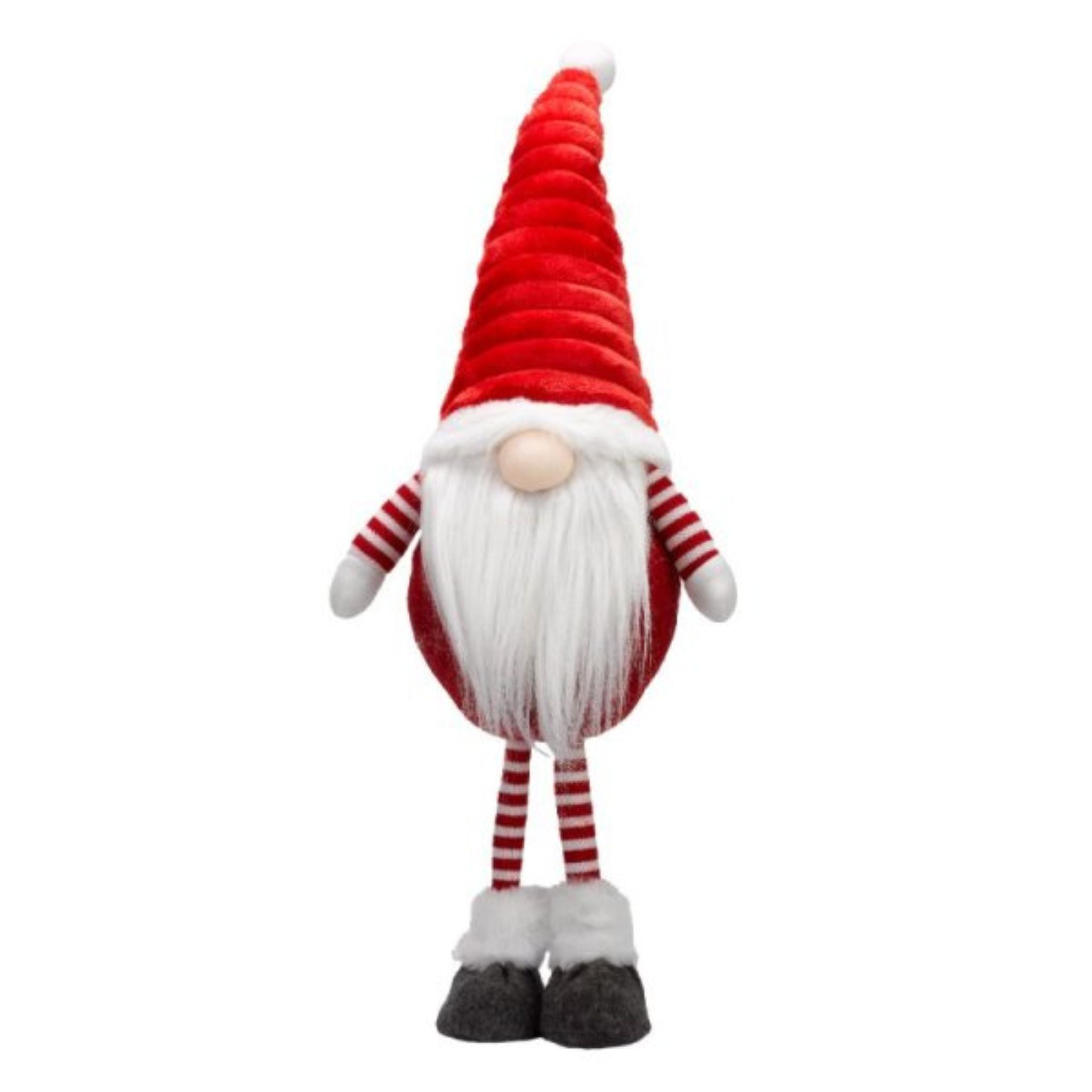 53cm Standing Plush Christmas Gonk with Grooved Hat in Red