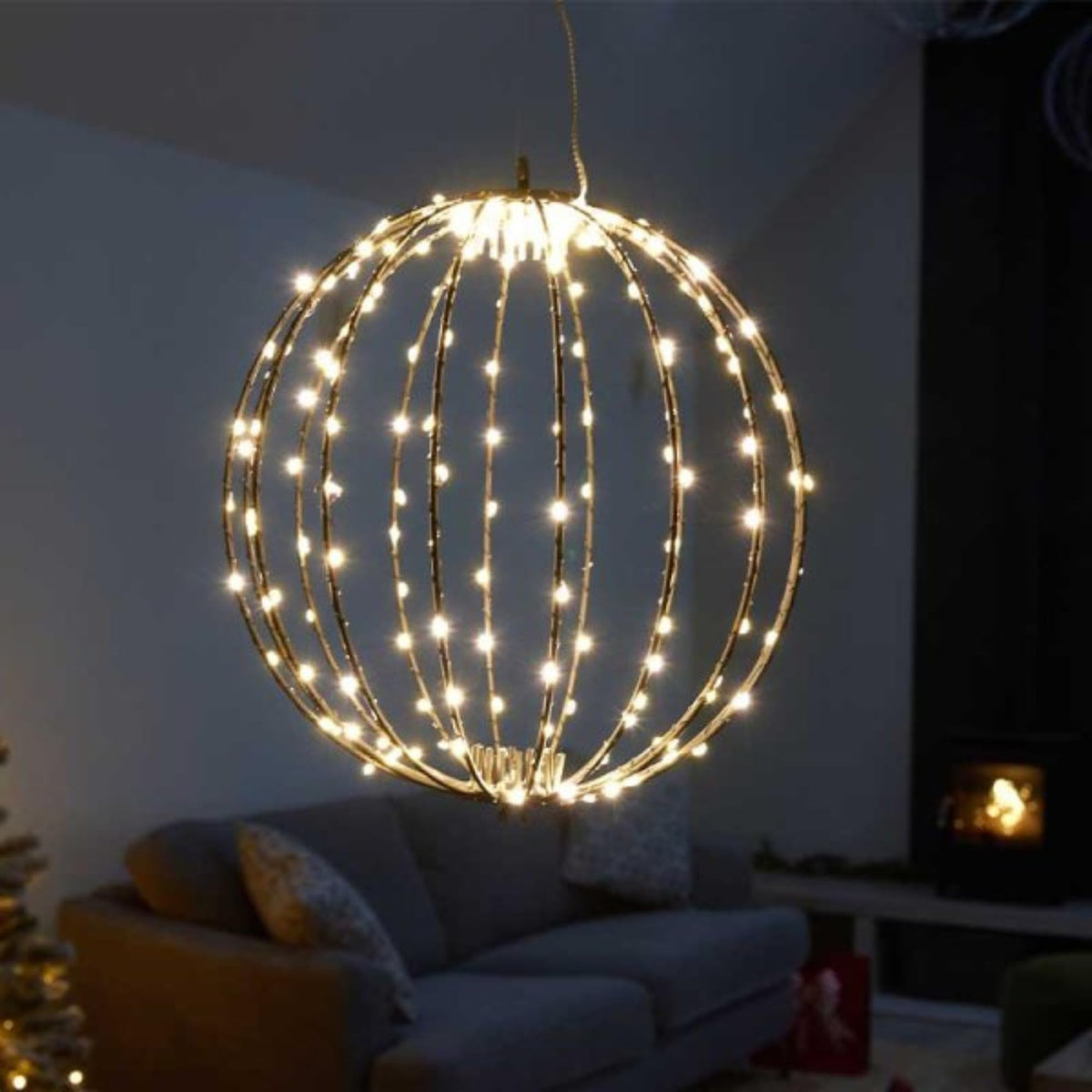 30cm Light up Christmas Twinkle Orb with 192 Warm White LEDs