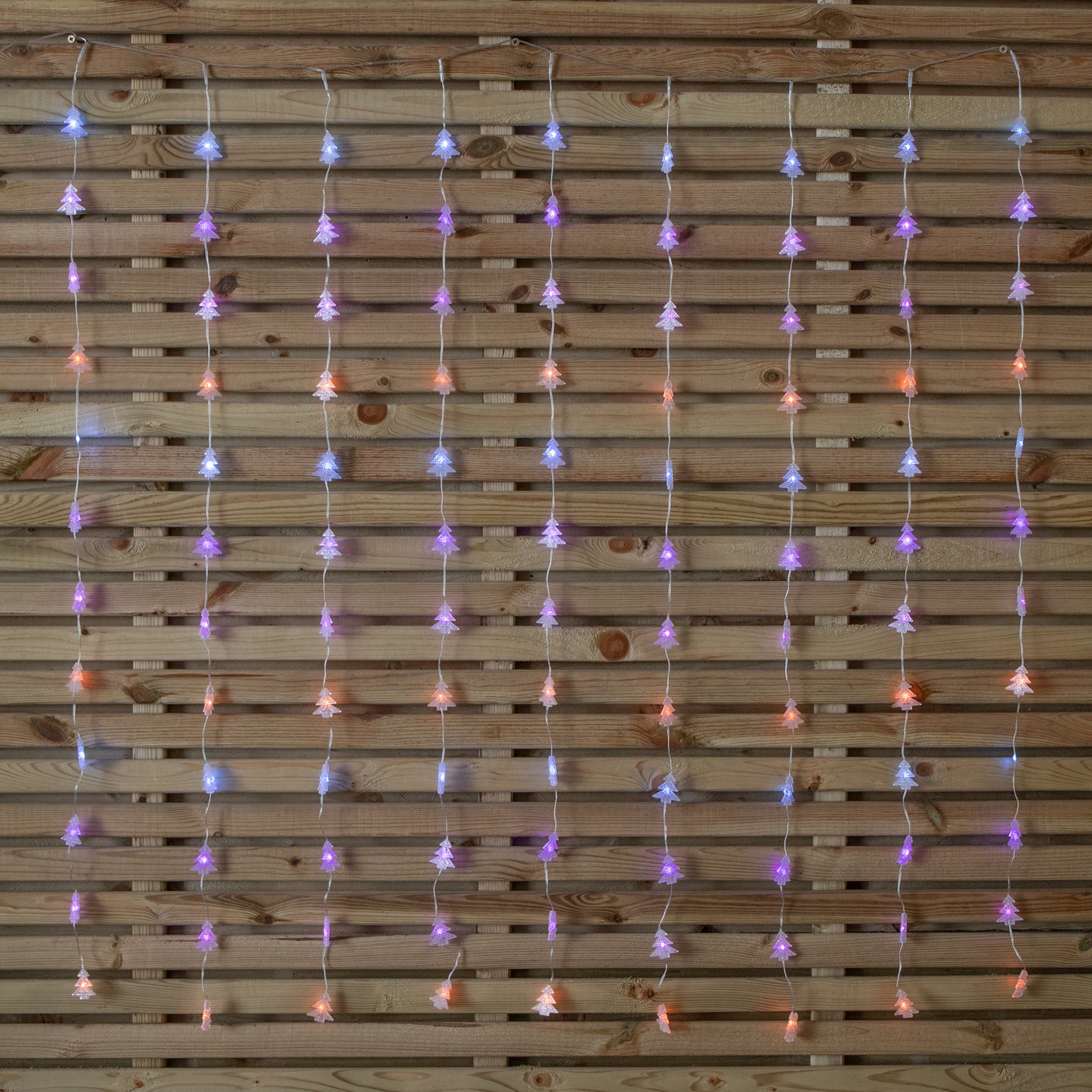 1.2m x 1.2m Light up FlexiBrights Christmas Tree Curtain Lights with 108 Rainbow LEDs