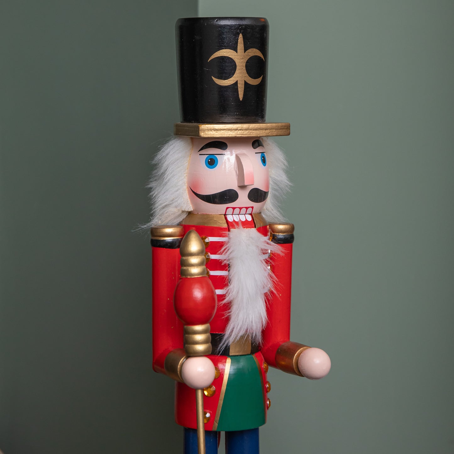 50cm Wooden Nutcracker Soldier Christmas Countdown Decoration
